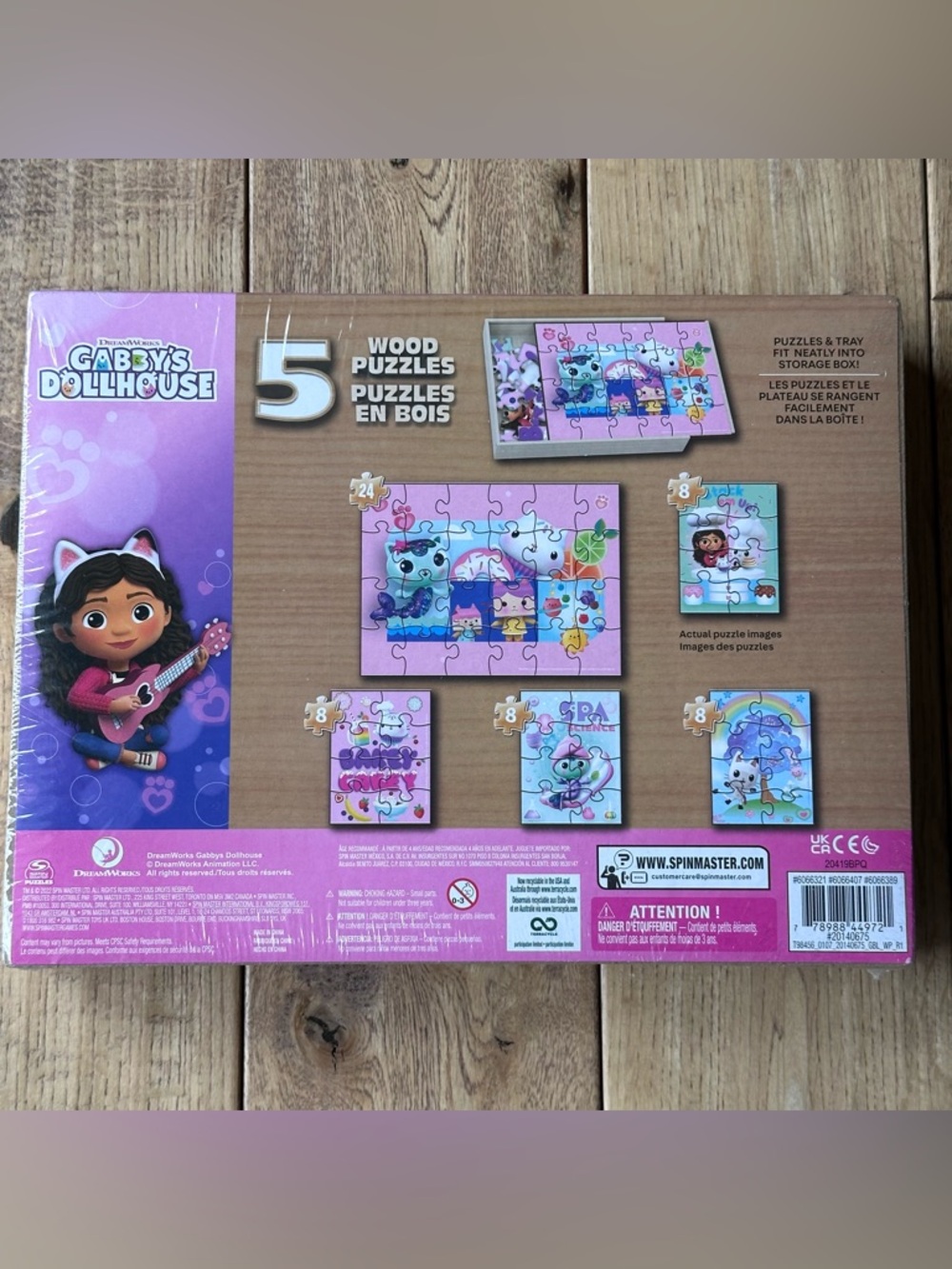 NEW Gabby’s Dollhouse 5 Wood Puzzles Set - Picture 4 of 6